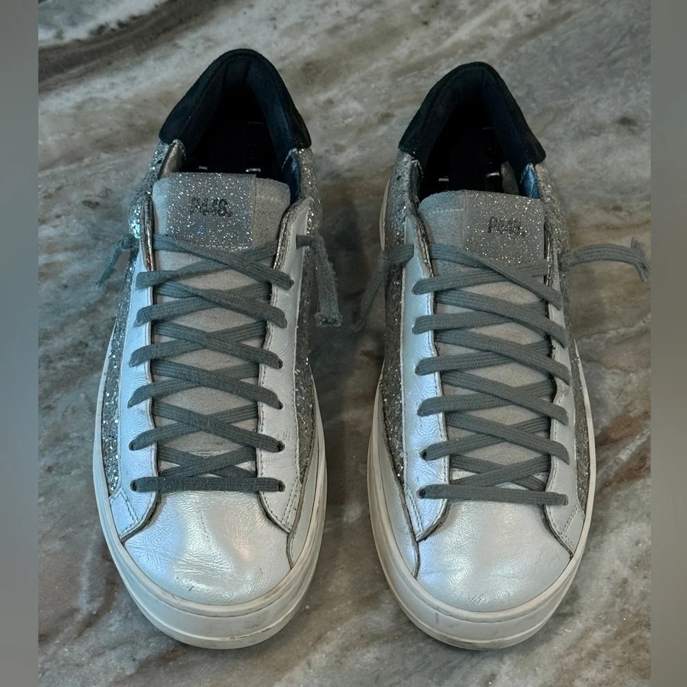 Women’s P448 Silver glitter sneakers- Size 38 - Picture 6 of 12